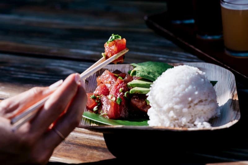 A bowl with Ahi Poke