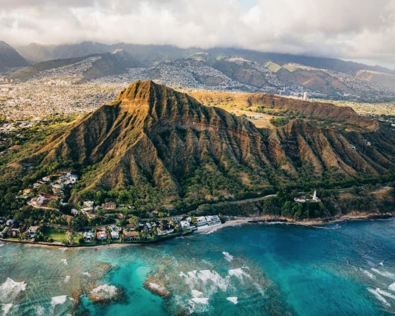 Diamond Head in the afternoon sun