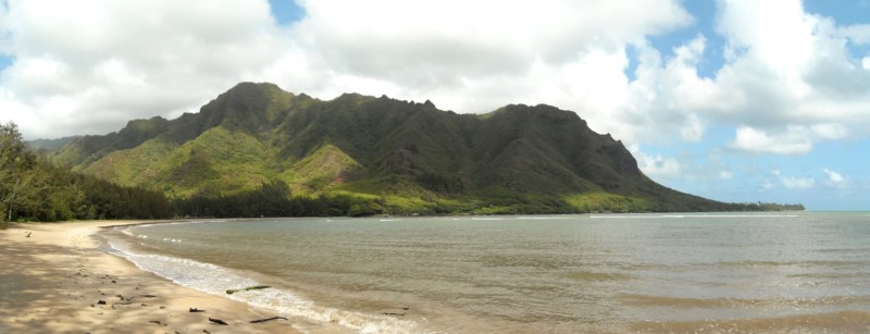 panorama of Kahana Bay