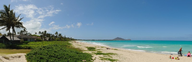 Panorama of Kalama Beach on O‘ahu