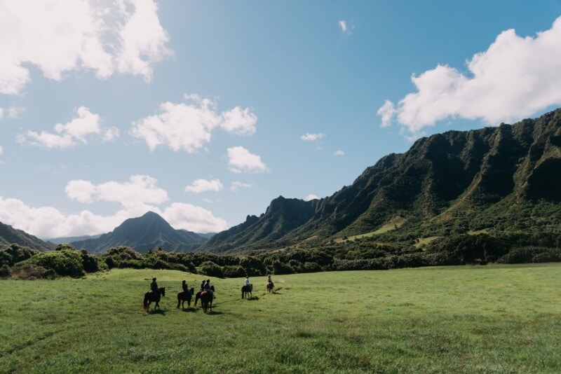 Horseback riding tour at Kualoa Ranch