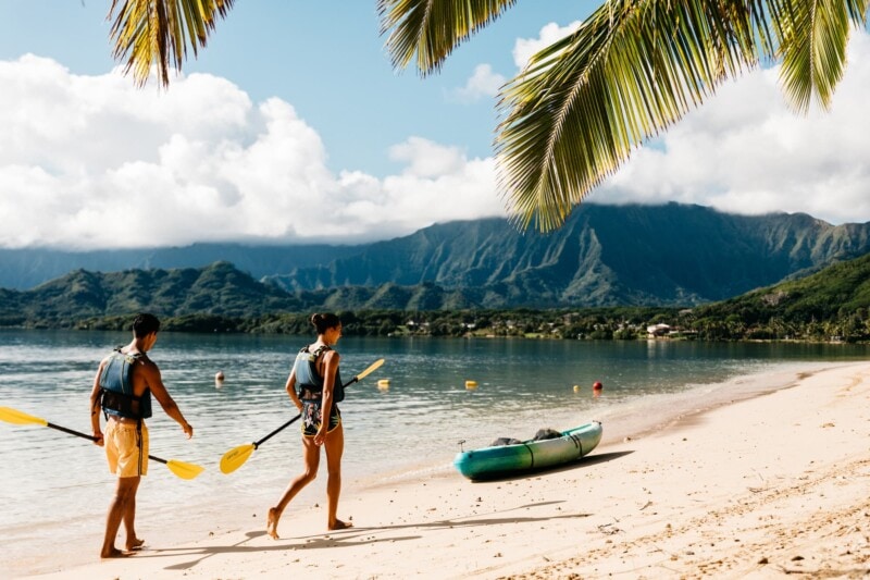 You can rent kayaks and explore Kāneʻohe Bay at secret island