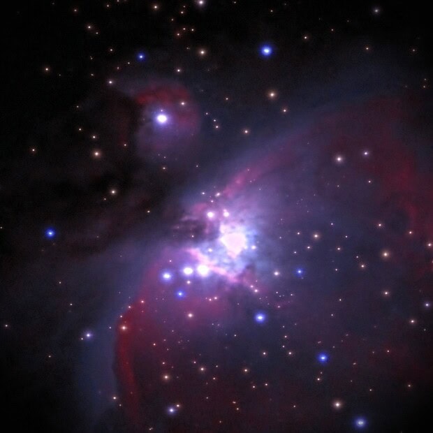 The Orion Nebula in color, as projected on screen during the Ko Olina star show